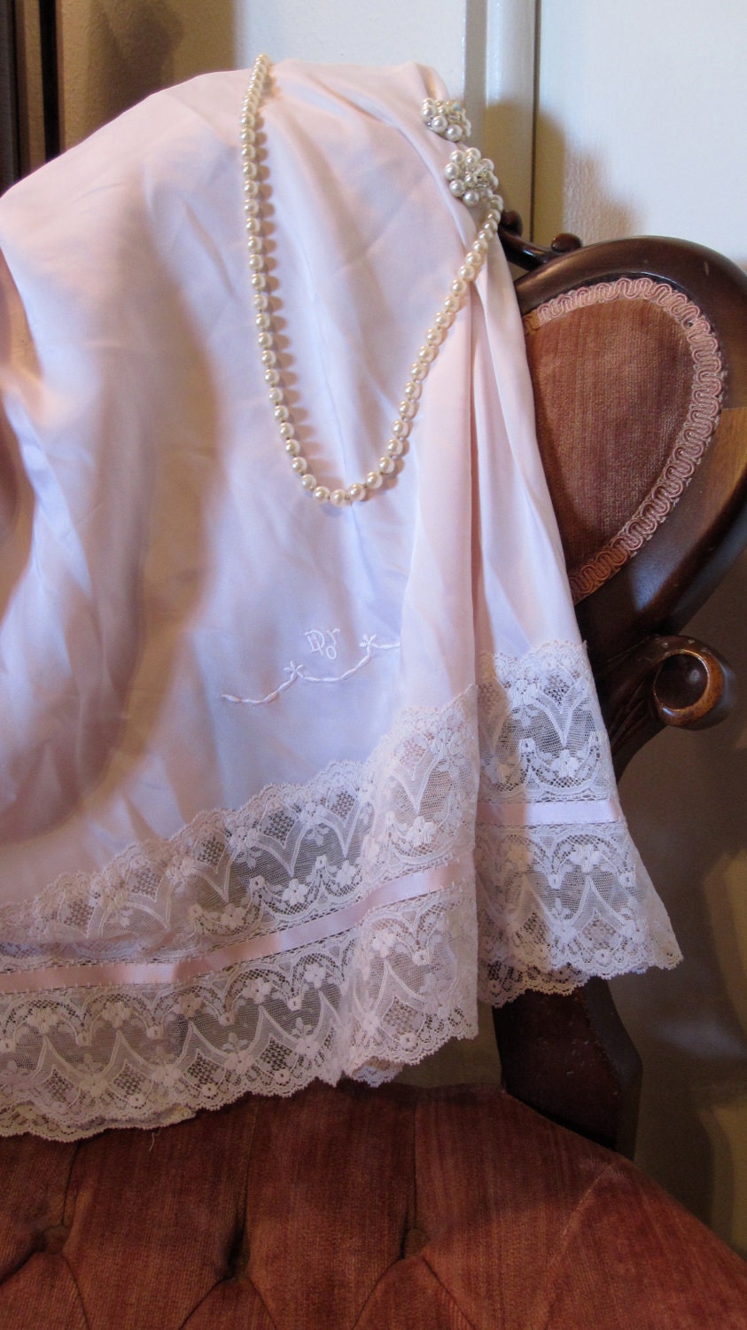 Vintage Christian DIOR slip Lace Feminine Soft pastel pink, Size XS to Small FREE Shipping