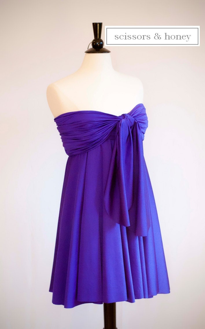 Convertible Dress, Infinity Dress in Purple, Size Medium/Large, Ready to Ship, Ship Ready