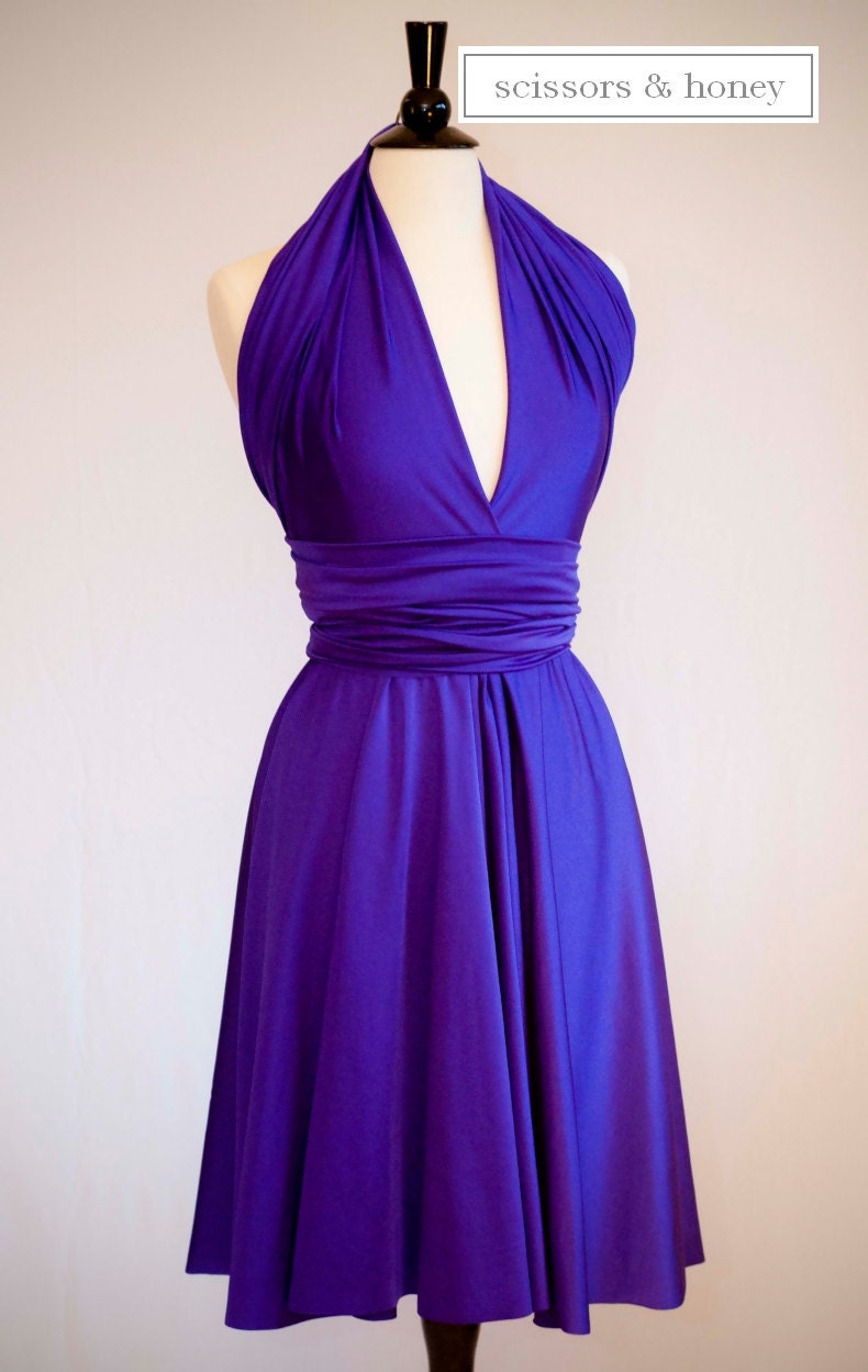 Convertible Dress, Infinity Dress in Purple, Size Medium/Large, Ready to Ship, Ship Ready
