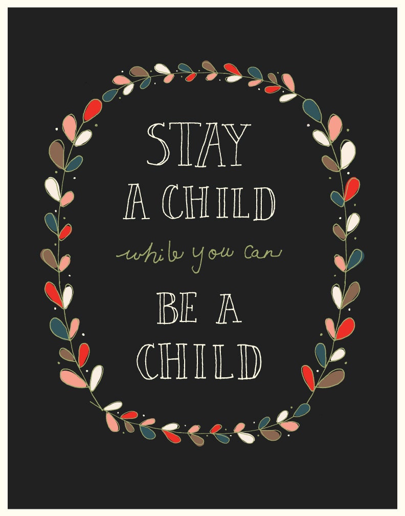 Children's Art - 11x14 - Nursery room children's art wall decor