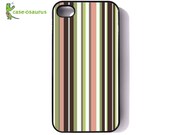 iPhone 4 Case - Lime, Pink n' Chocolate Stripes -- cover for iPhone 4 and iPhone 4s