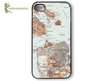 iPhone 4 Case - Vintage San Francisco Map-- cover for iPhone 4 and iPhone 4s