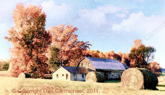 Autumn Farm I - North Carolina Mountains - OriginalArtPrints