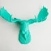 The Tiffany - Turquoise Resin Moose Head- Moose Resin Turquoise Faux Taxidermy- Chic & Trendy
