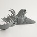 Moose Head - The Wellington - Gray Resin Moose Head- Moose Resin Grey Faux Taxidermy- Chic & Trendy