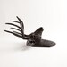 Faux Taxidermy - Faux Deer - The Ignatius - Black Resin Deer Head- Stag Resin Black Faux Taxidermy - Modern Home Decor