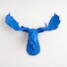 Faux Taxidermy - The Maxwell - Resin Moose Head- Moose Resin Ocean Blue Faux Taxidermy- Chic & Trendy