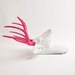 Faux Taxidermy - The Boris - White W/ Pink Antlers Resin Deer Head- Stag Resin White Faux Taxidermy