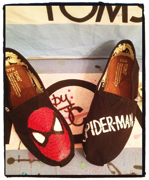 Spider-man Custom Toms Shoes