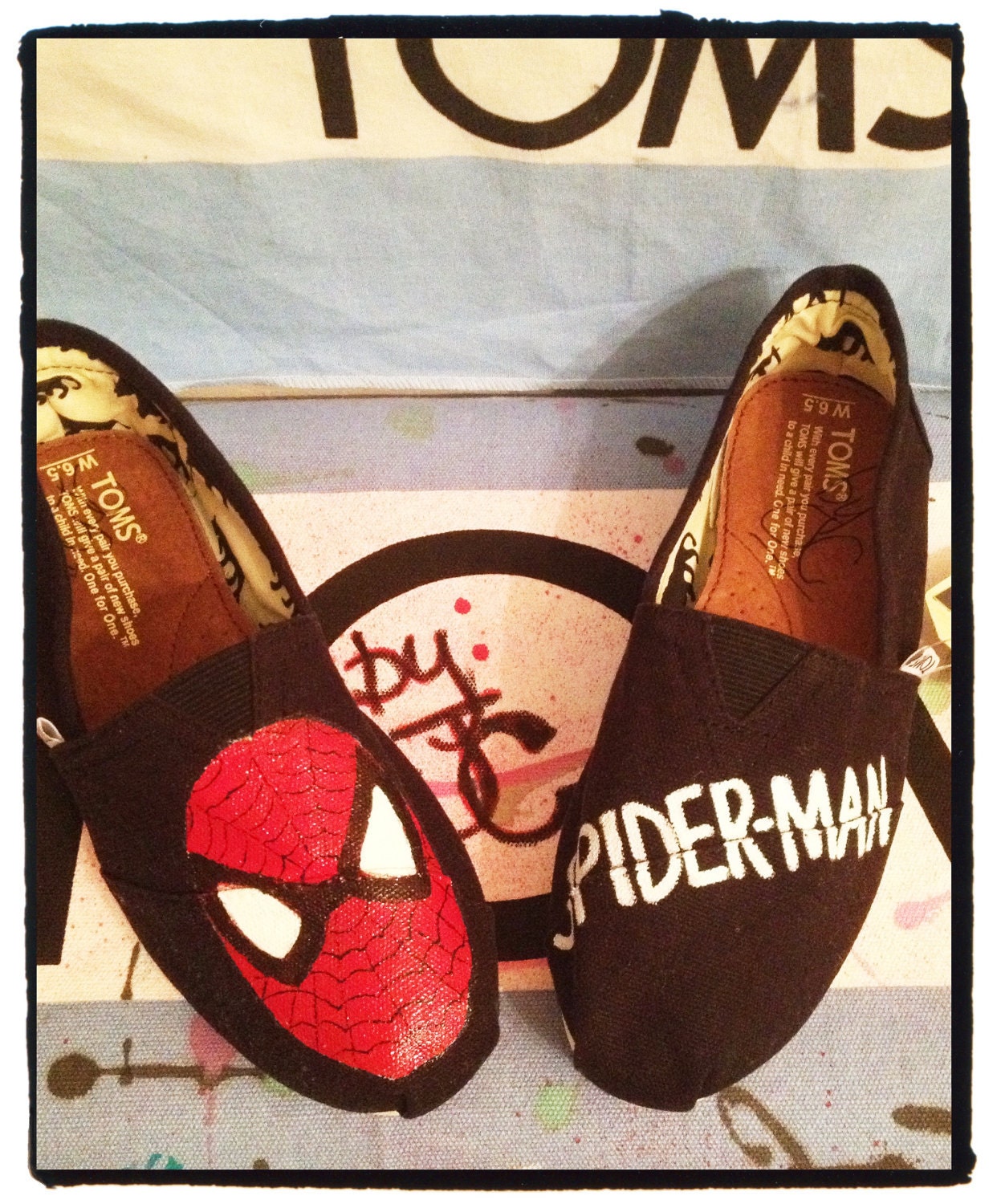 Spider-man Custom Toms Shoes