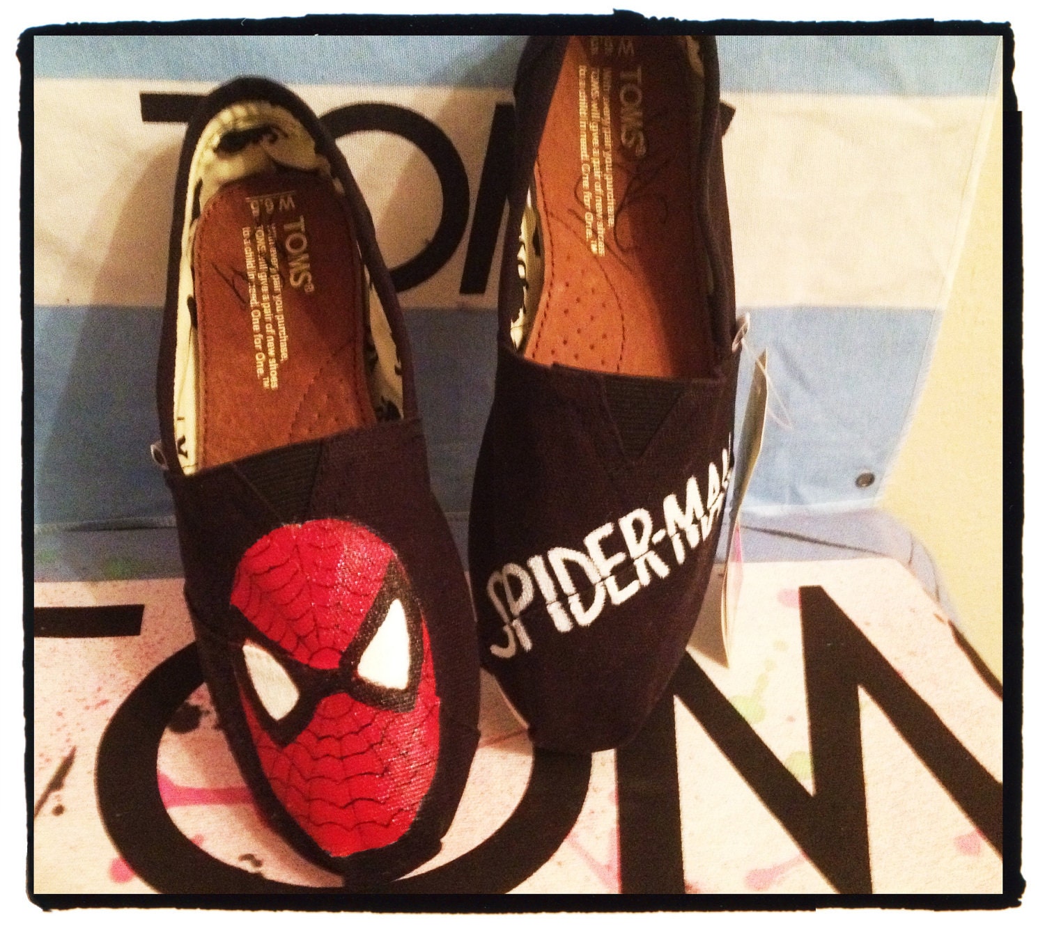 Spider-man Custom Toms Shoes