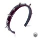 Burgundy studded leather headband