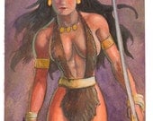 Belit from Conan Watercolor Painting...