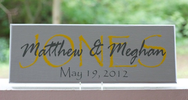 Personalized Family Name Sign. Last Name Wood Sign with Established Date. Great Wedding Gifts, Bridal Shower or Anniversary Gifts