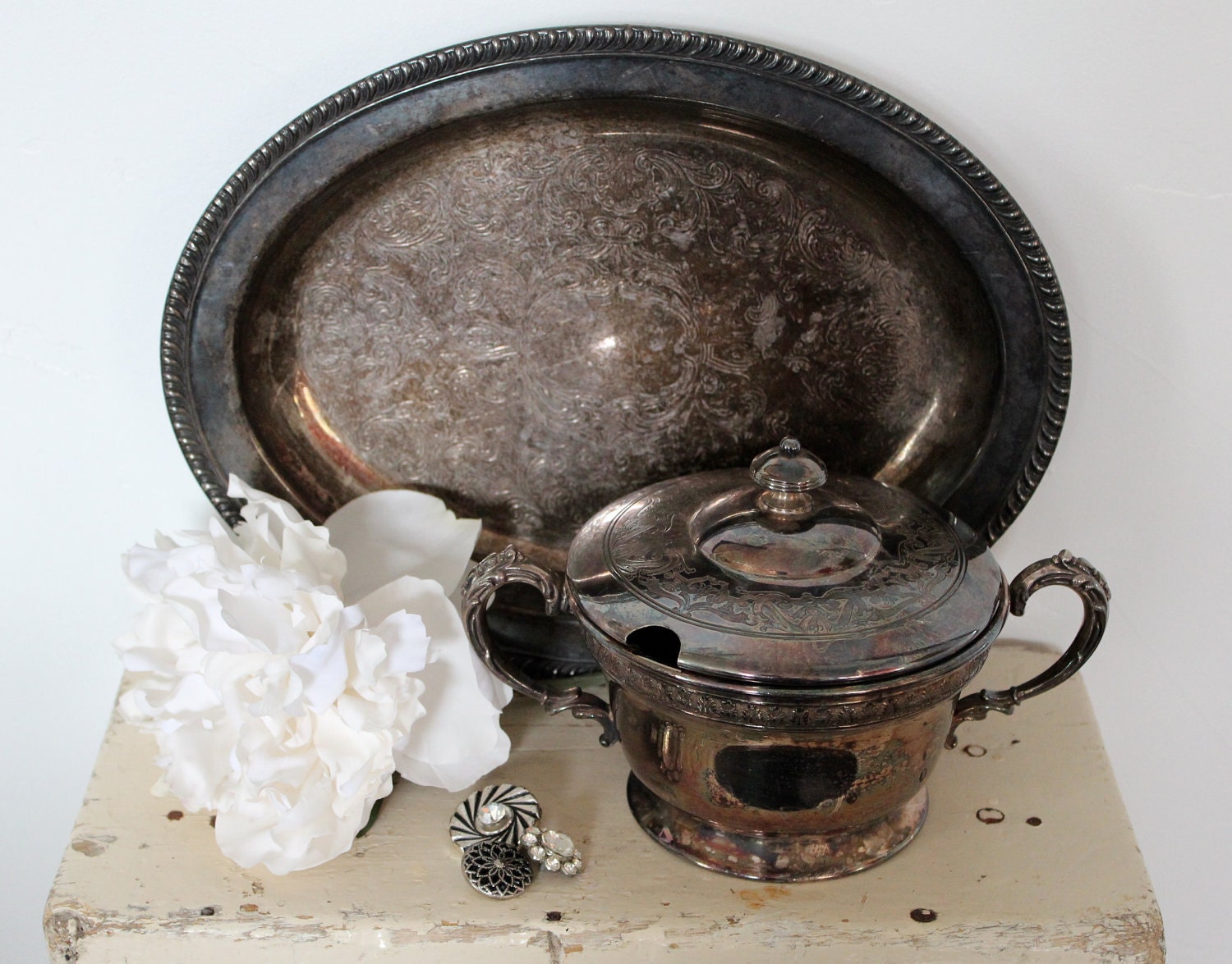 Wm. Rogers Silverplate Sugar Bowl