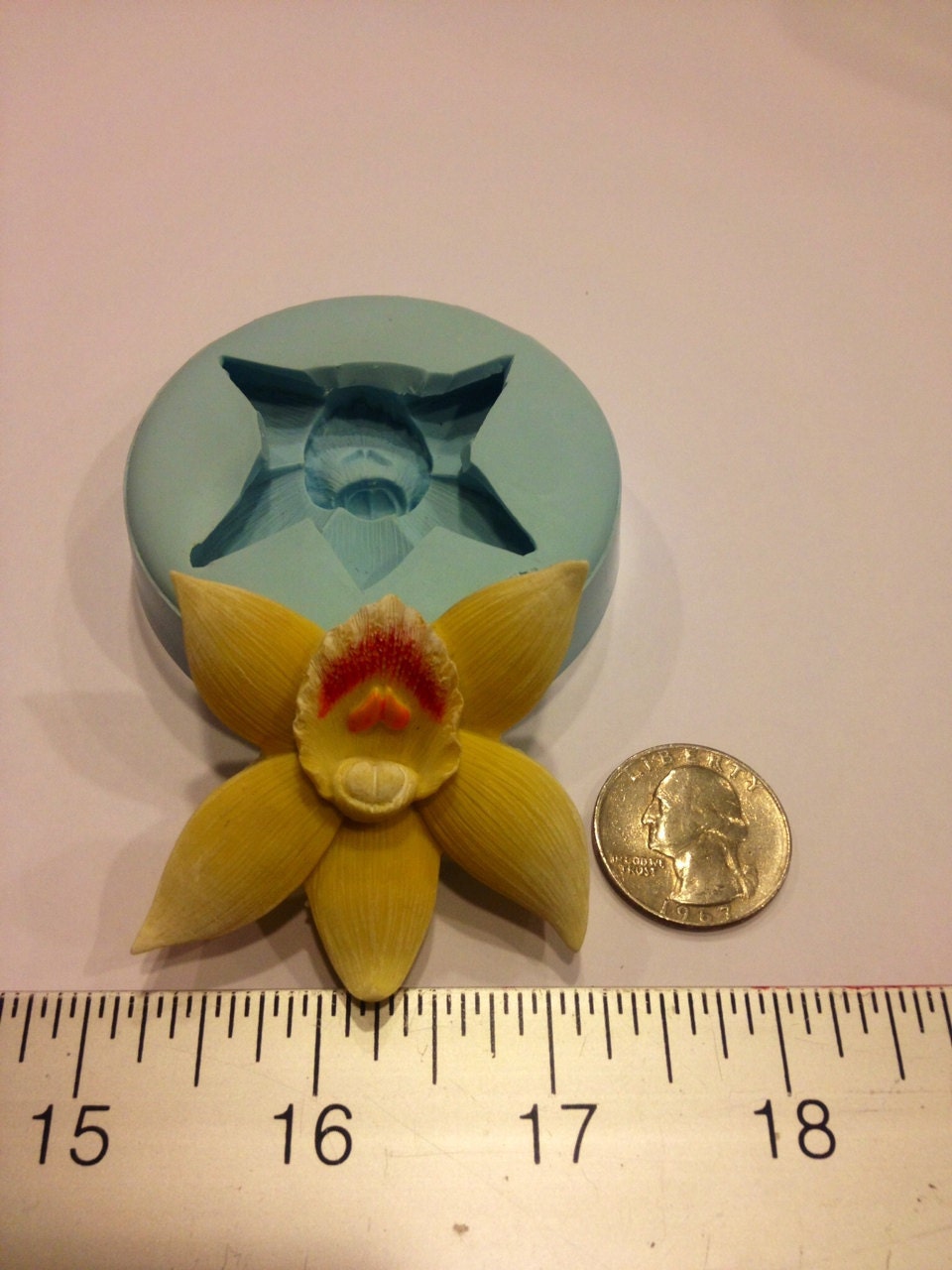 Orchid Silicone Mold (chocolate, fondant, gumpaste, sugarcraft, wedding cake topper, cupcake topper))