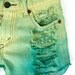 RESERVED FOR CARINA: Ombre Studded Hand Dyed Green Pastel Yellow Teal Mint Hipster Handmade Dip Dyed Boho Coachella Denim Cut Offs Shorts