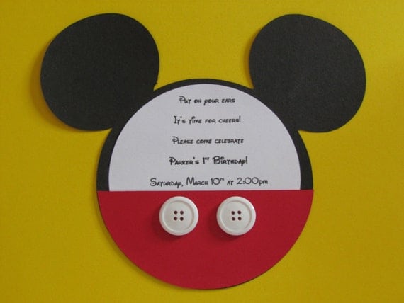 Mickey Mouse Birthday Invitations