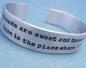 Hunger Games Inspired - Rue's Lullaby - A Hand Stamped Aluminum Bracelet