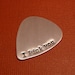 Custom Hand Stamped Sterling Silver Guitar Pick