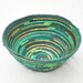 Recycled coiled basket/bowl - green