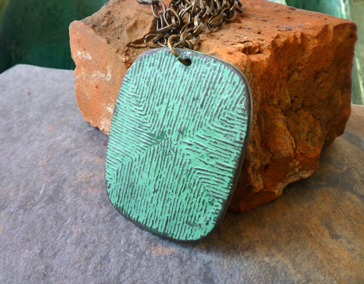 Textured Tribal Soft Rectangle - Emerald