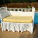 Fitted Crib Sheet Baby Bedding Bright Yellow Taza Ribbon Print