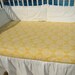 Fitted Crib Sheet Baby Bedding Bright Yellow Taza Ribbon Print