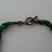 Green and Fuschia Necklace with Silk and Ethnic Items - Speacial Design