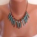 Turquoise - Coral and Pearl Necklace with Chain - Speacial Design