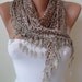 Brown - Leopard Print  Scarf with Trim Edge