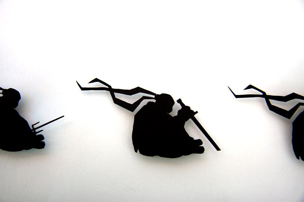 Teenage Mutant Ninja Turtles "Solemn Turtles" - hand cut 3D paper craft