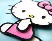 Hello Kitty - hand cut 3D paper craft