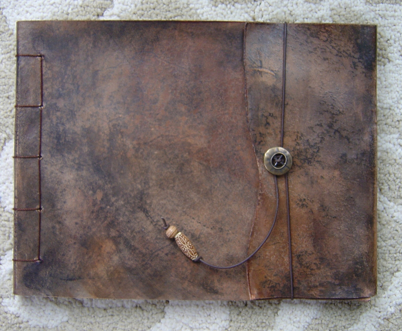 Large Leather Artist's Sketchbook - Old World, Journal, Drawing Pad, Photo Album, Notebook, Guest Book