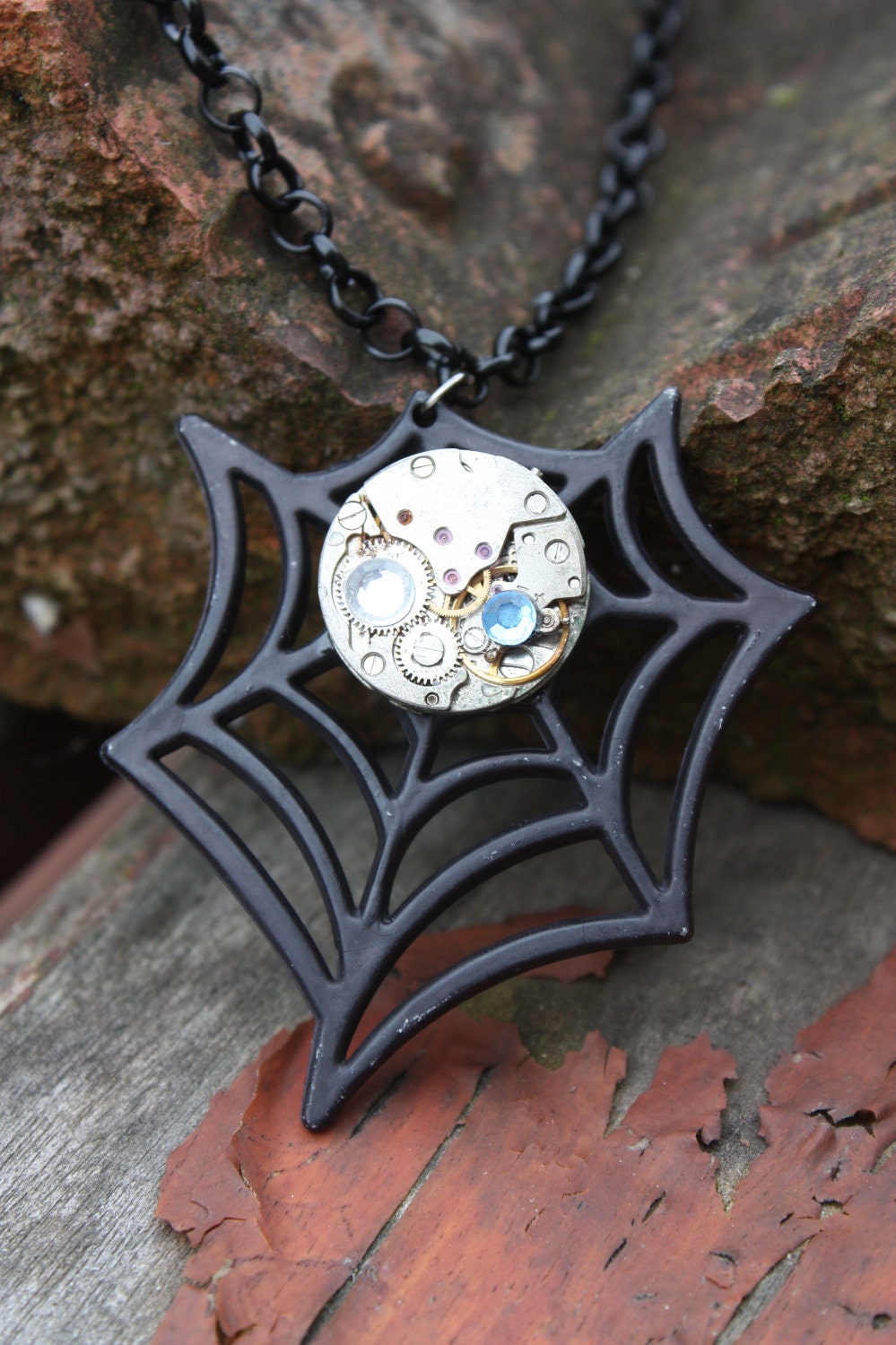 Steam punk Spider Necklace - Steampunk
