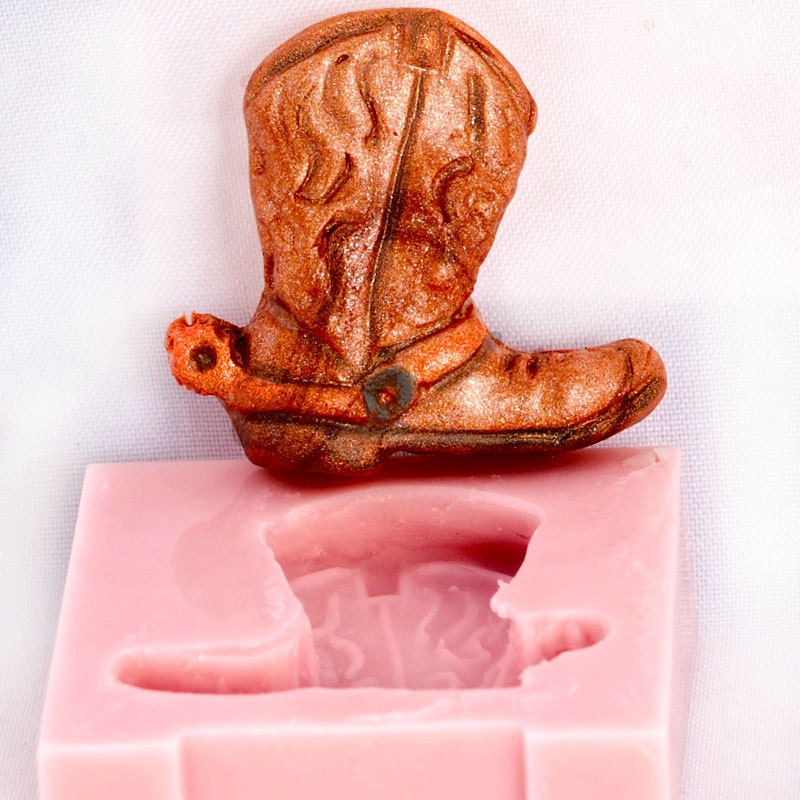 Silicone Cowboy Boot Mold for making your own cake decorations, cup cake toppers, candy, mints and any food items.