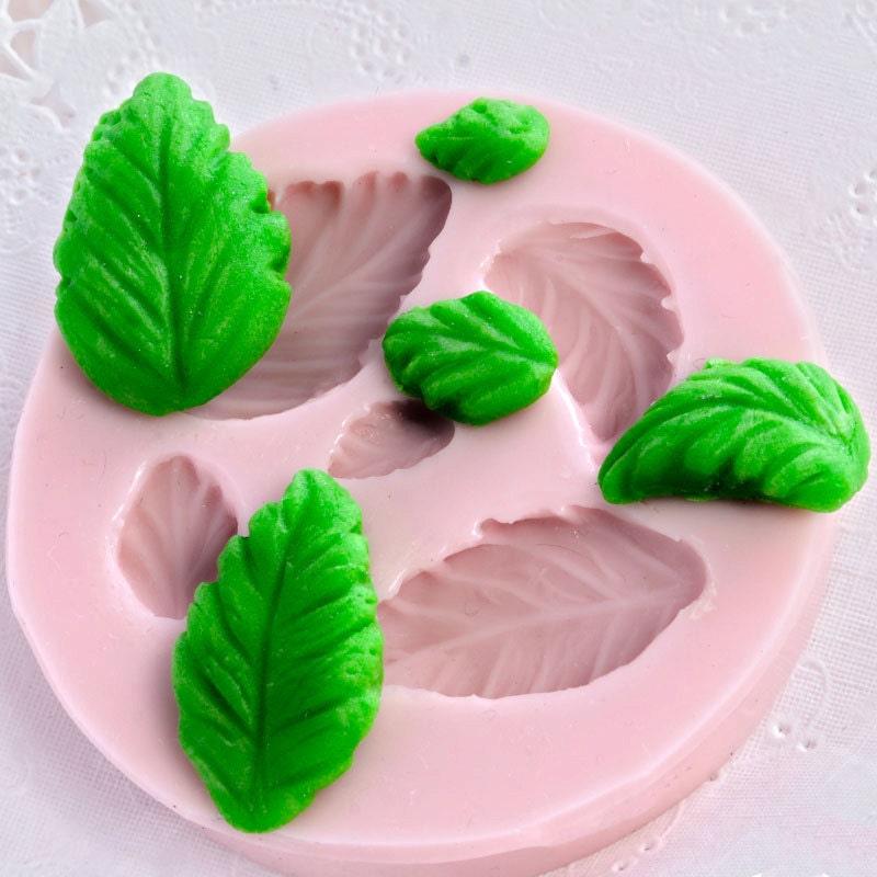 Mold silicone leaf - fondant mold - candy mold - gum paste mold - resin casting mold - clay mold