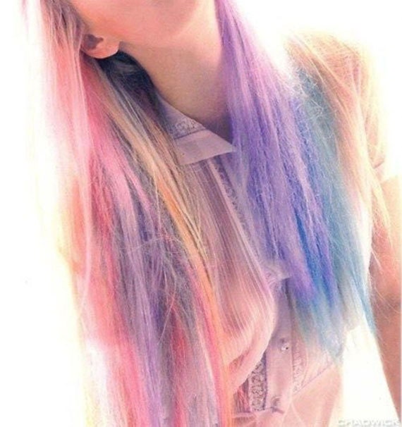 COTTON CANDY Pastel Hair Mix // (4) Pieces // Clip In Human Hair Extensions - WarriorsOfCulture