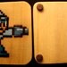 Wood Burned MegaMan Sprite Coasters Set of 4