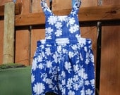 White flower sun dress - toddler sundress - Vintage inspired - OOAK