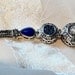 RESERVED White Garnet, Mystic Blue Topaz & Lapis Lazuli Bracelet in Sterling Silver Braided Chain