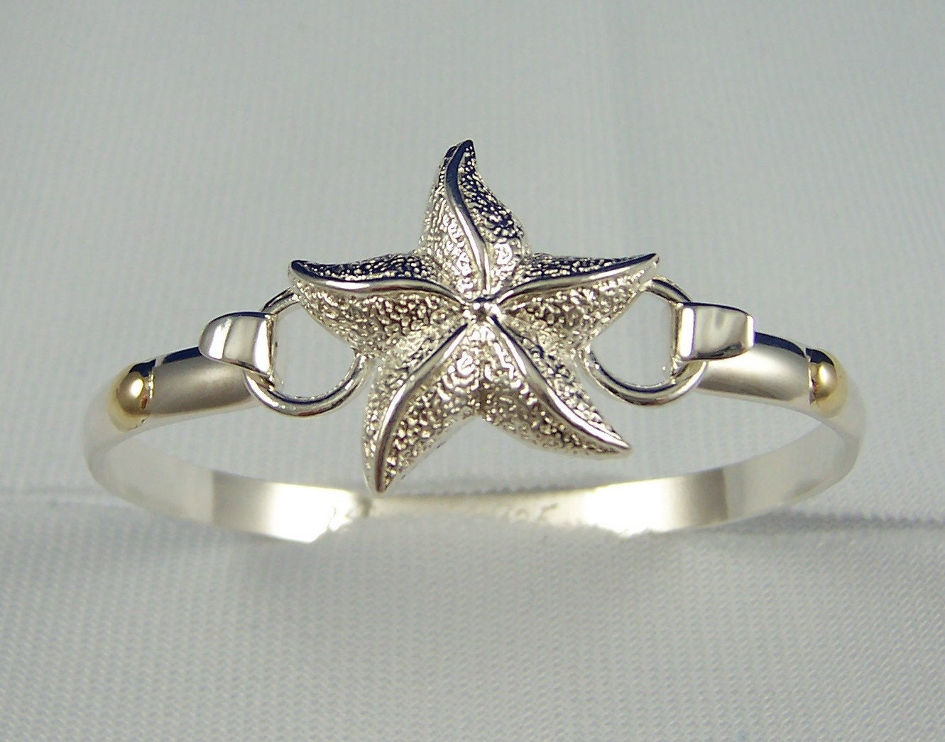 Cape  Bracelets on Cape Cod Convertible Starfish Bracelet Sterling Silver With 14k Gold