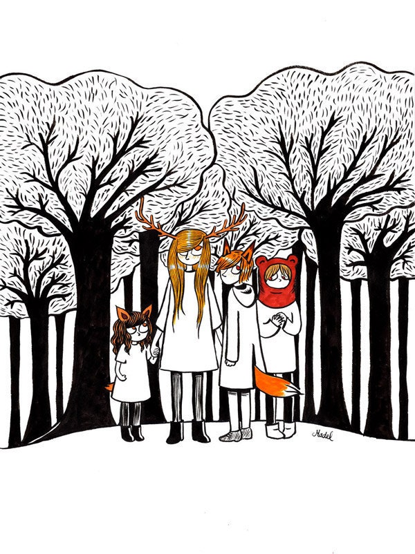 Children of the Forest A3 Print