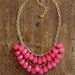 Hot Pink Cluster Statement Necklace