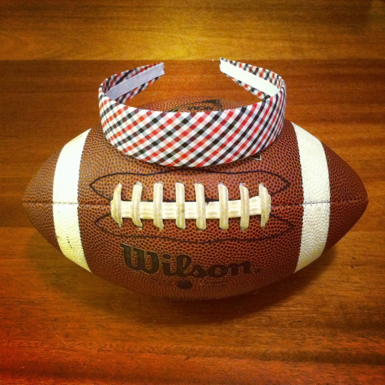 Red & Black Gingham Headband