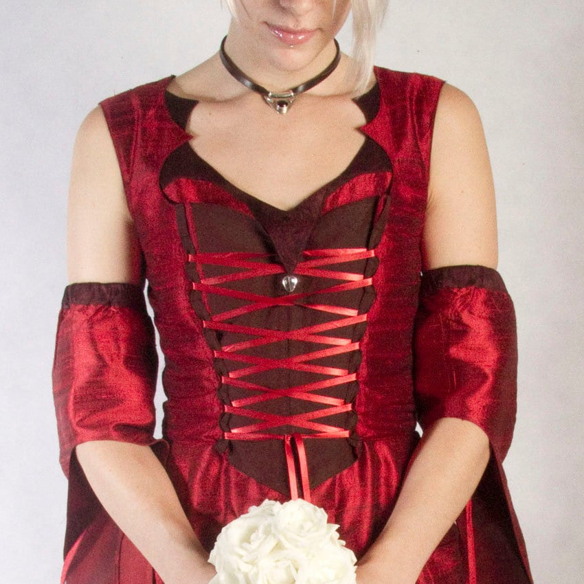 blood red corset