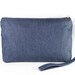 Big Bow Denim Clutch Wristlet, Phone 5 Wallet, iPhone 5 Wristlet, iPhone Wristlet, Cell Phone Wristlet, Zipper Pouch, Zipper Wristlet