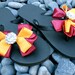 Maroon and Gold Flip Flop with Rhinestone