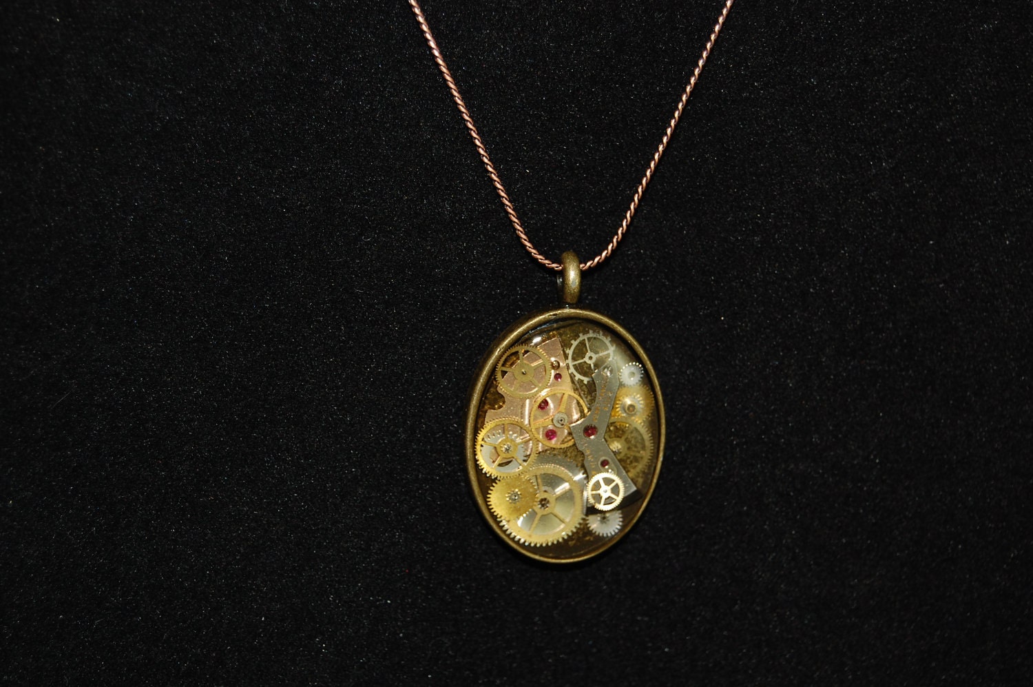 Steampunk, gears pendant. Large