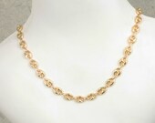 14KT Gold Fancy Link Necklace 16Inches